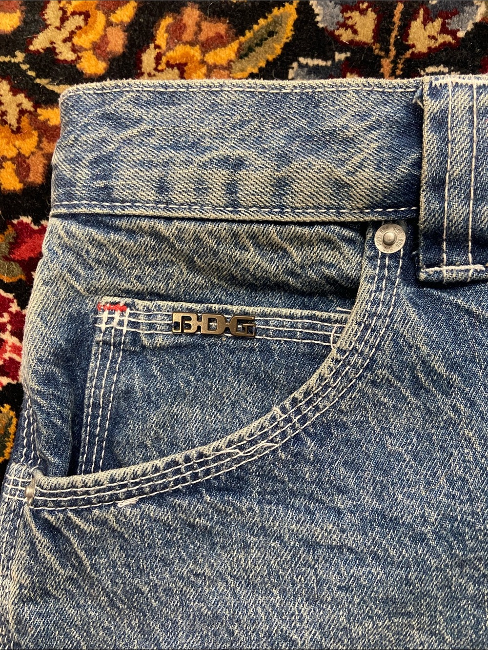BDG Urban Outfitters Light Wash Denim Shorts - Blue - Picture 6 of 6